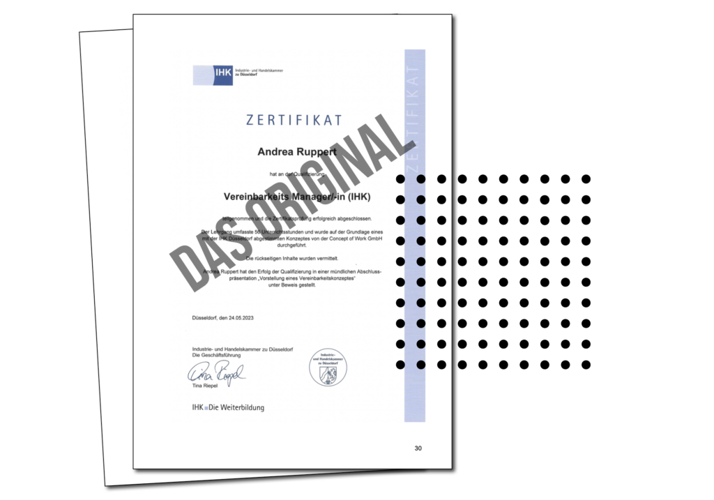 Zertifikatslehrgang Vereinbarkeitsmanagement (IHK)